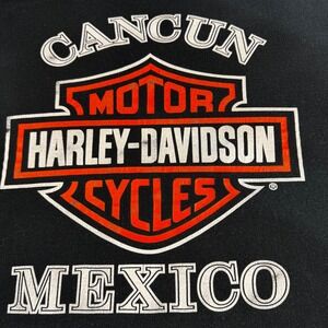 Harley-Davidson Muscle Tee Mens XXL Black Good Cancun Mexico Graphic Sleeveless